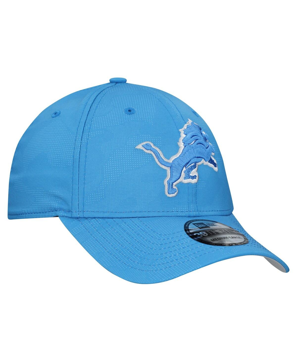New Era Men'sâ Blue Detroit Lions Tonal Camo 39thirty Stretch Fit Hat In Blue