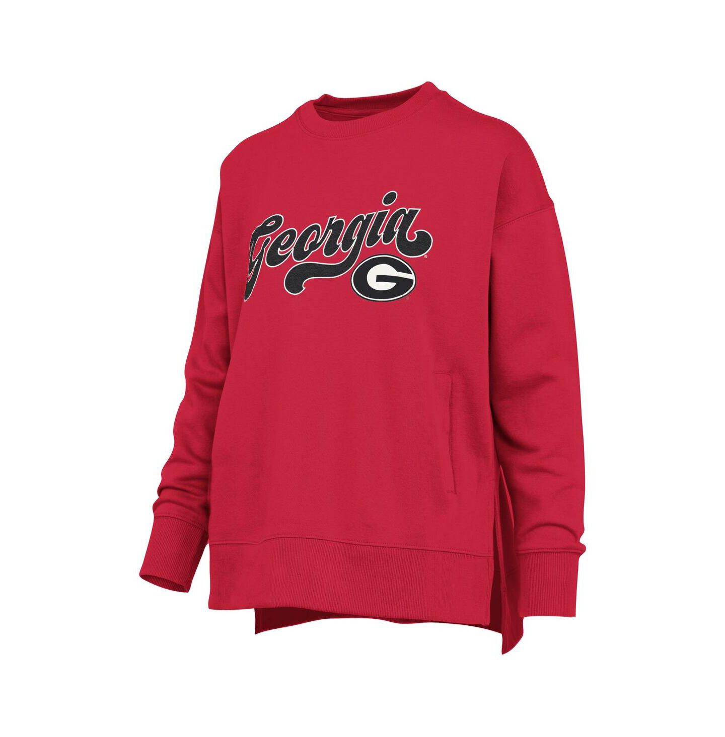 Женская толстовка Pressbox Red Georgia Bulldogs Bonanza Chenille Harper Script — фото 3