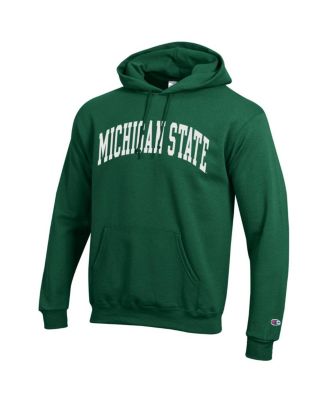 Men's Green Michigan State Spartans Basic Arch Fleece Pullover Hoodie
