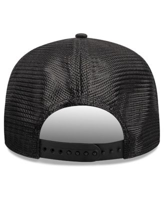 Men's Black Chicago Bulls Quilted Nylon 9SEVENTY Trucker Adjustable Hat