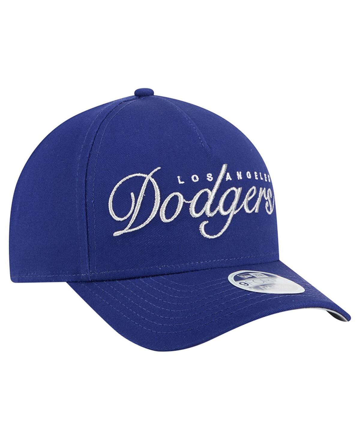 New Era Women's Royal Los Angeles Dodgers Metallic A-frame 9forty Adjustable Hat In Blue