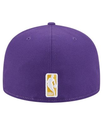 Men's White/Purple Los Angeles Lakers Repeat 59Fifty Fitted Hat