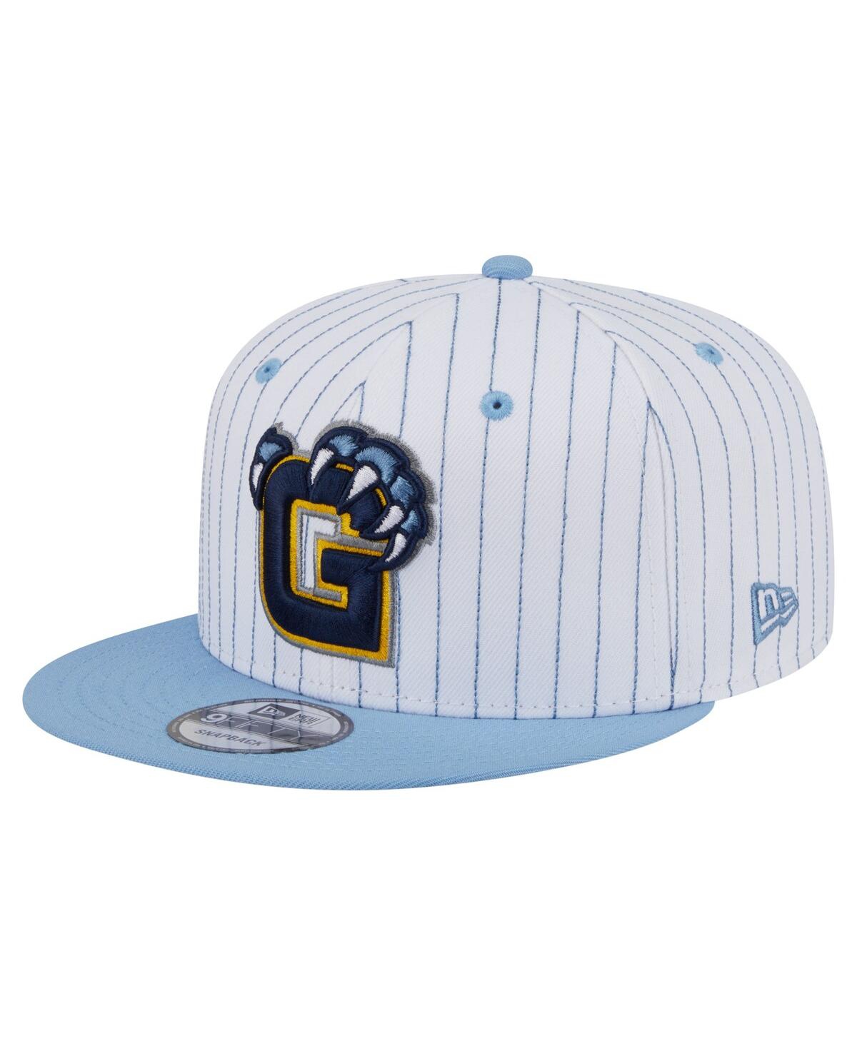 New Era Men's White/light Blue Memphis Grizzlies Deceptor Pinstripe 9fifty Snapback Hat In Brown