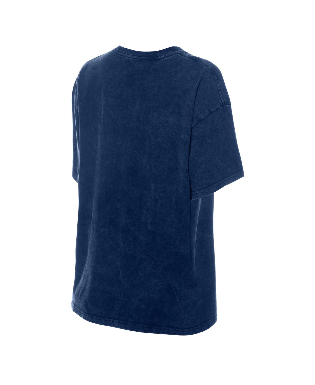 New Era Women's Navy New York Yankees Mineral Wash Oversized T-shirt In Blue