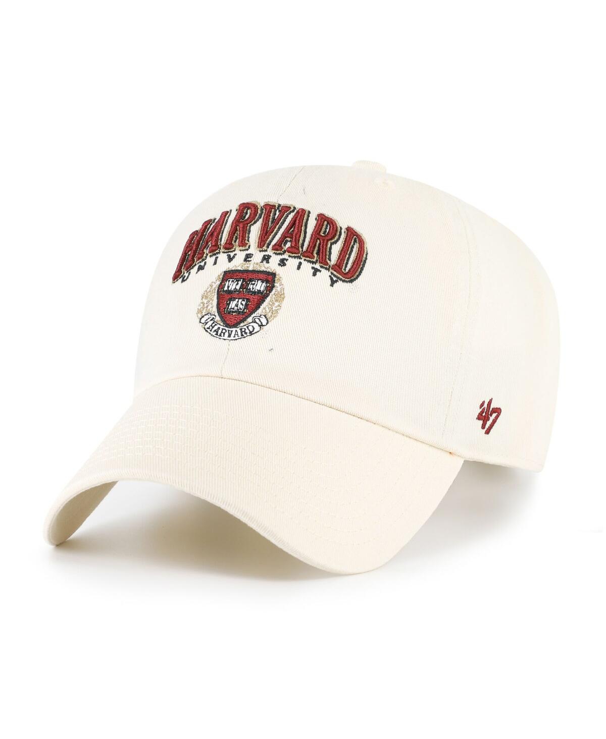 47 Brand Men's Sand Harvard Crimson Clean Up Adjustable Hat In Neutral