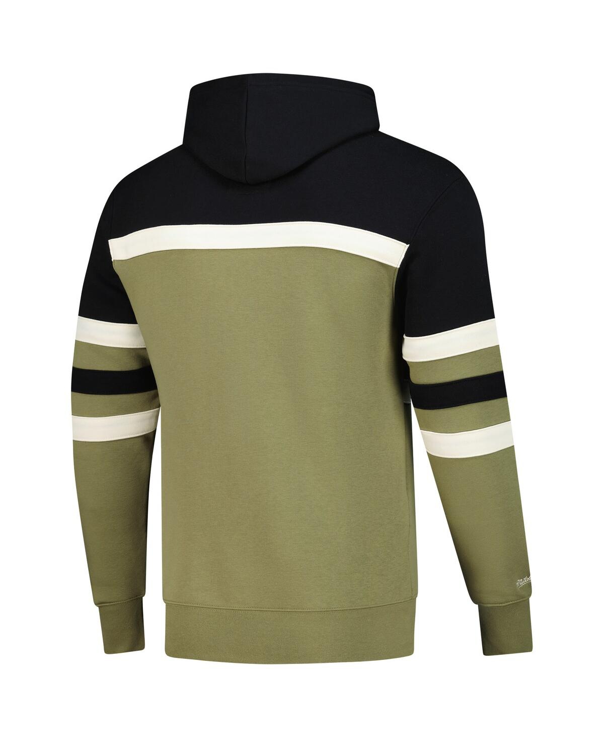 Mitchell & Ness Men's Olive/black Cleveland Cavaliers Double Clutch Head Coach Hoodie