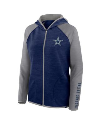 Women's Navy Dallas Cowboys Plus Size End Around Pass Full-Zip Hoodie