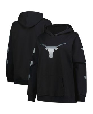Fanatics - Women's Black Texas Longhorns Plus Size Sleeve Hit Pullover Hoodie