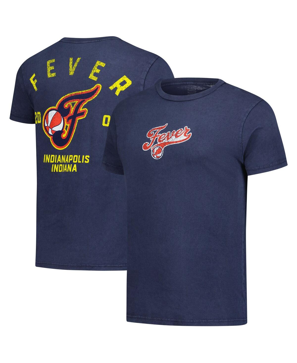 Stadium Essentials Men's And Women's Denim Indiana Fever Oversized Vintage Wash T-shirt In Blue