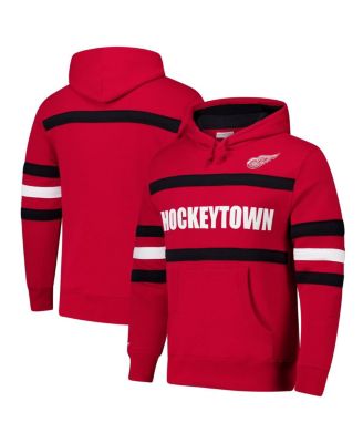 Mitchell & Ness - Men's&nbsp;Red Detroit Red Wings Head Coach Slogan Pullover Hoodie