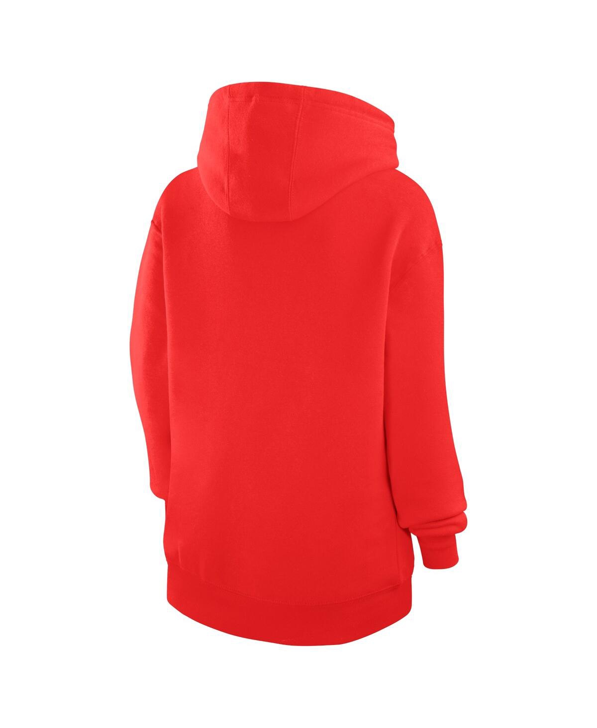 G-iii 4her By Carl Banks Women's Red New Jersey Devils City Graphic Fleece Pullover Hoodie In Red