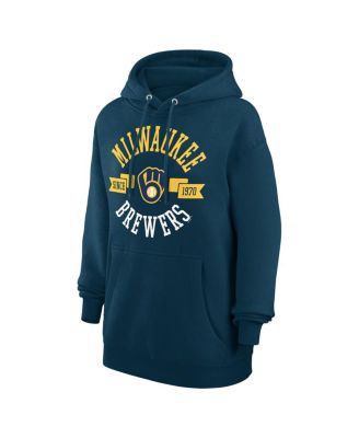Women's Navy Milwaukee Brewers City Graphic Pullover Hoodie