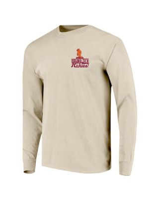Men's Natural Virginia Tech Hokies Comfort Colors Mascot Overlay Long Sleeve T-Shirt