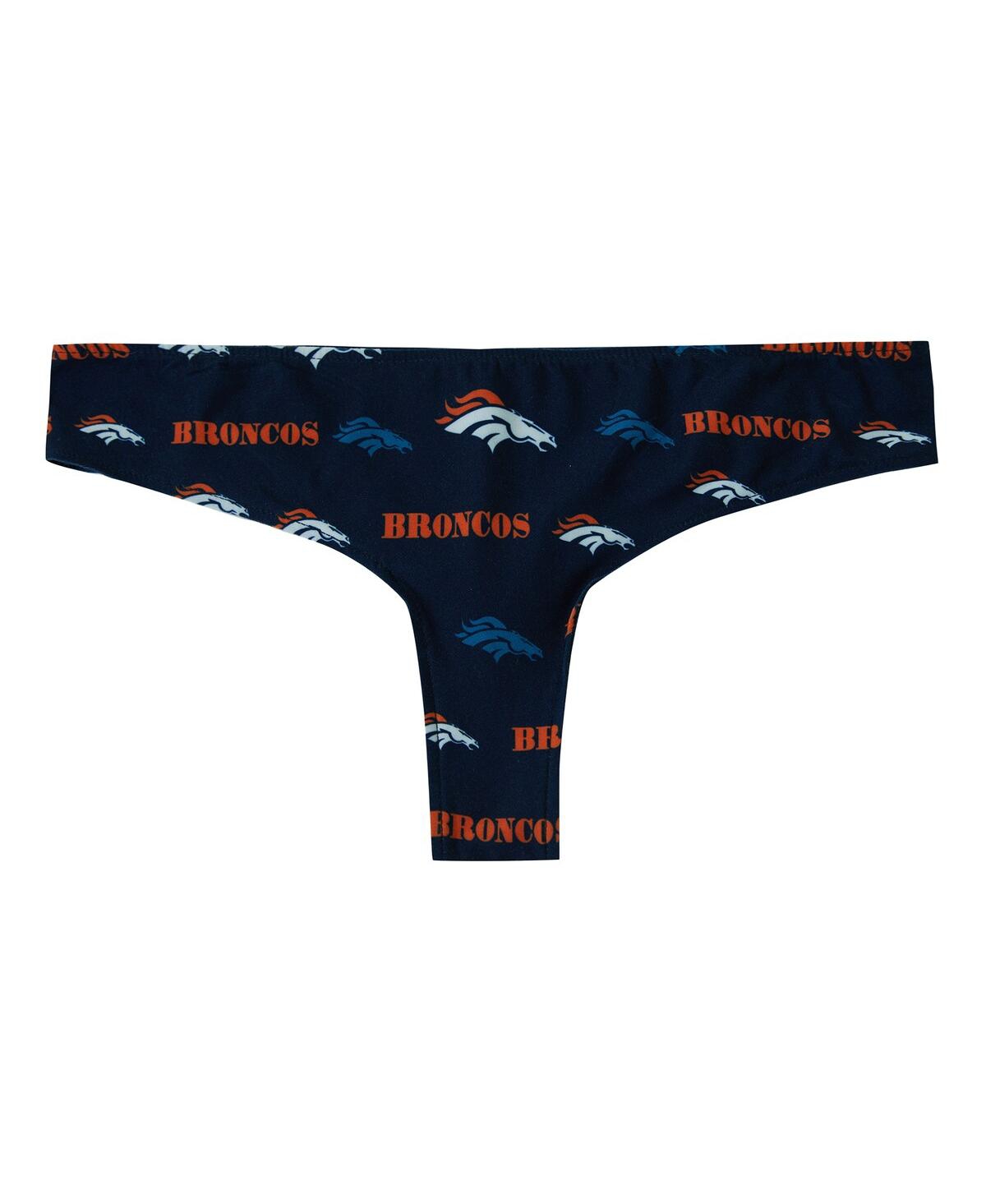 Concepts Sport Women's Navy Denver Broncos Mosaic All Over Print Thong