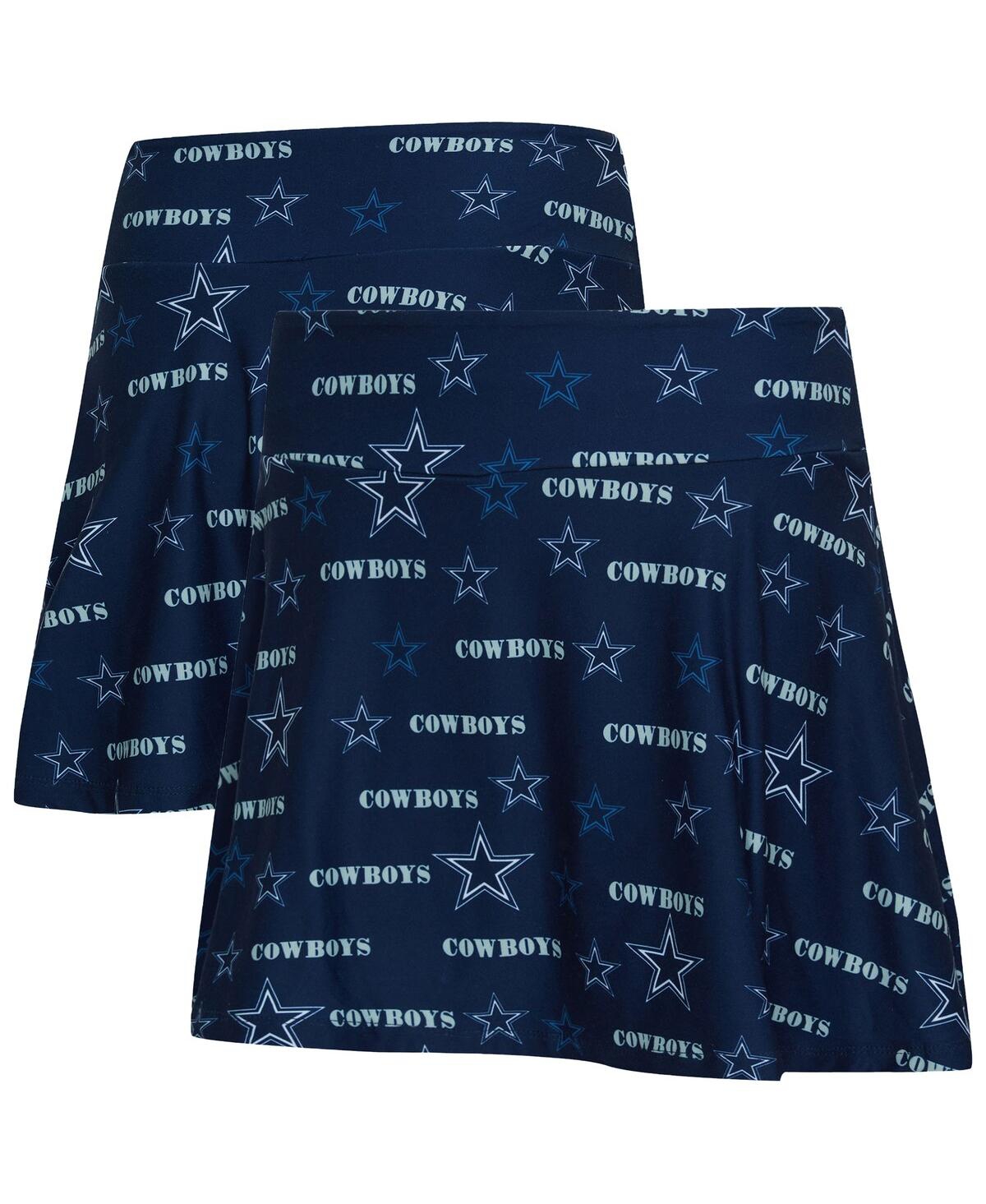 Concepts Sport Women's Navy Dallas Cowboys Mosaic Allover Print Skort