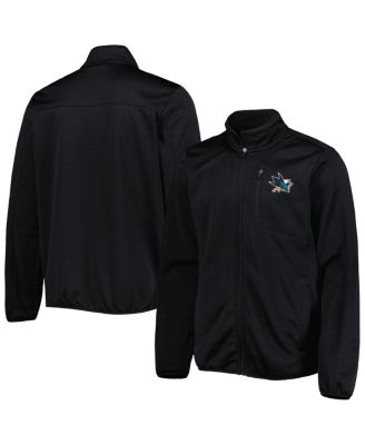 G-III Sports by Carl Banks - Men's Black San Jose Sharks Closer Transitional Full-Zip Jacket