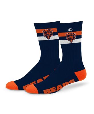 Starter - Men's and Women's Chicago Bears Team Color Two-Stripe Crew Socks