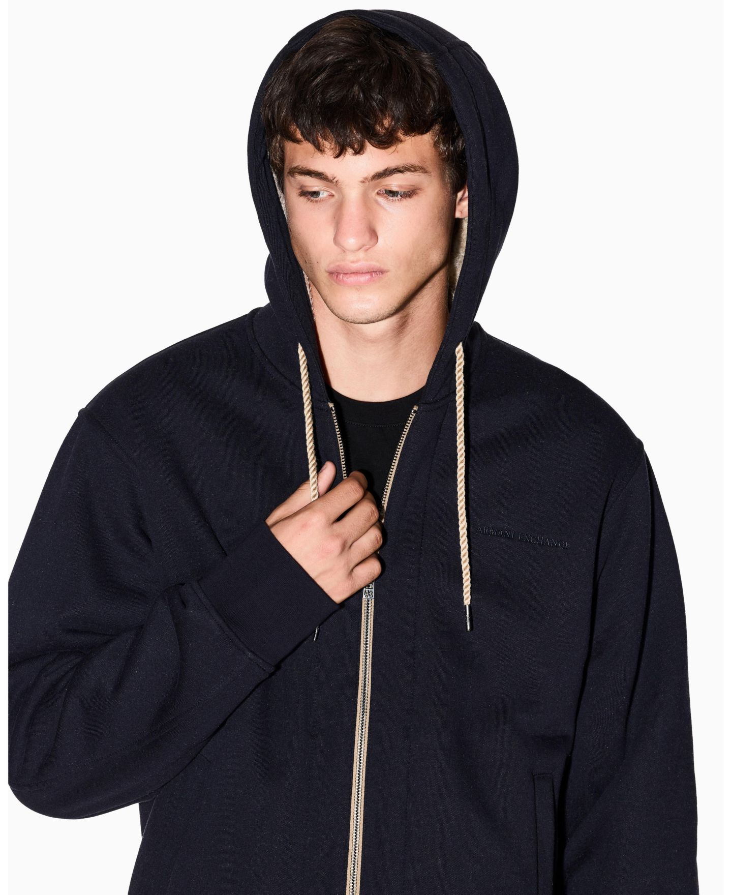 Мужское худи A|X Armani Exchange Sherpa Lined Full Zip — фото 4