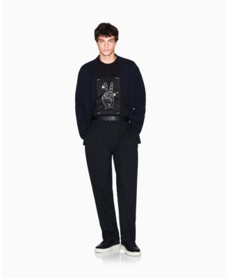 Men's Night Lab Peace Sign Embellished T-Shirt