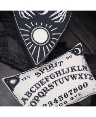 Mystical Planchette Heart Shaped Cotton Blend Halloween Accent Pillow 14" x 16"