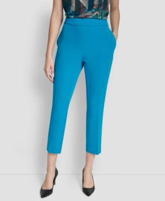 DKNY - Women's Mid Rise Elastic Back Ankle Pants
