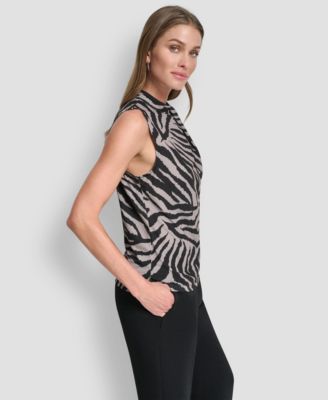 Women's Sleeveless Mock Neck Top