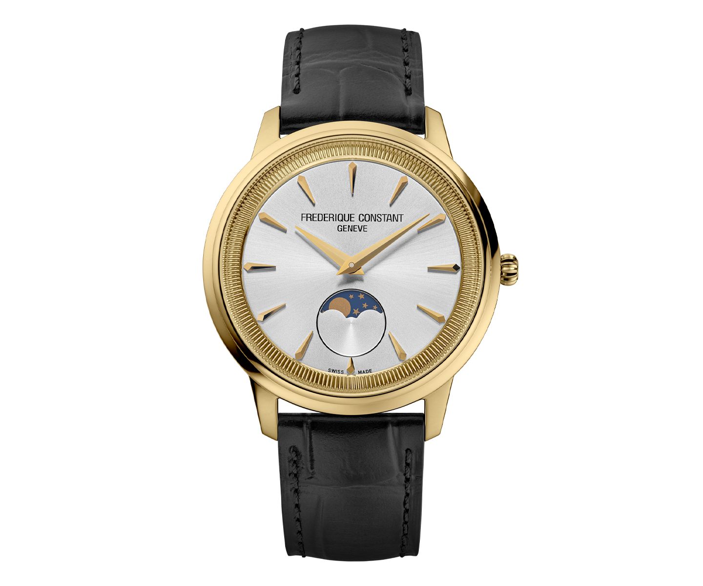 Мужские часы Frederique Constant Moneta Moonphase Brown Strap Watch, 37mm — фото 1