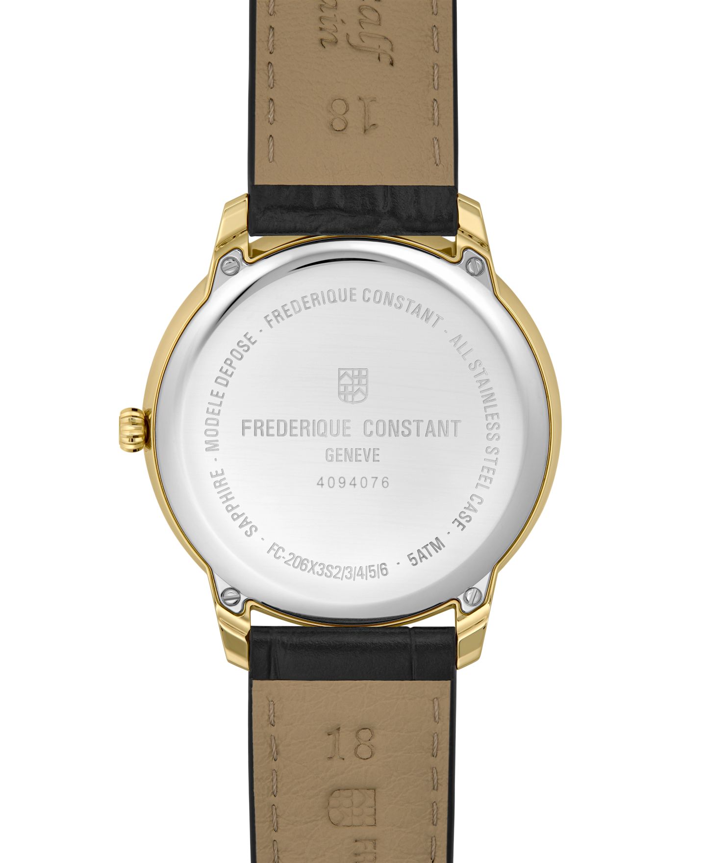Мужские часы Frederique Constant Moneta Moonphase Brown Strap Watch, 37mm — фото 3