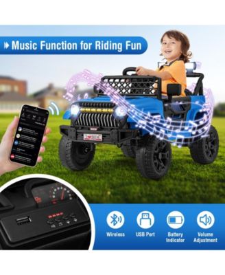 12V Kids Ride on Truck Car with Parental Remote and Music Player