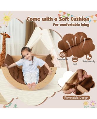 Kids Climbing Arch with Cushion Montessori Arch Climber/Rocker for Toddlers