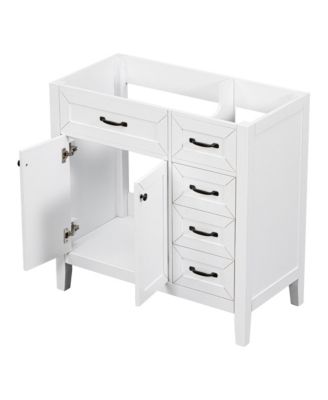 36" Bathroom Vanity, Cabinet Base Only, Bathroom Cabinet with Drawers, Solid Frame and MDF Board