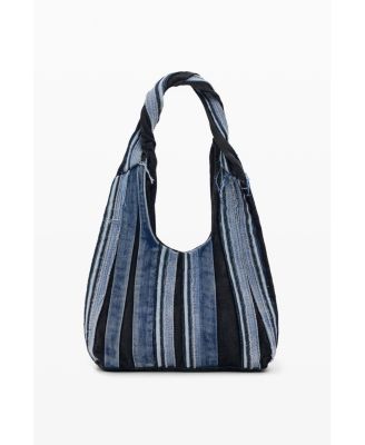 Women's Medium oval denim patch bag