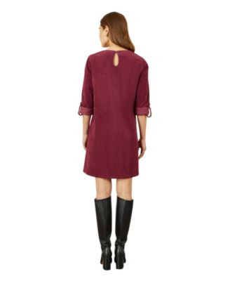 Women's Cord Tunic Dress With Pockets