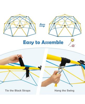 10 Feet Dome Climber with Swing and 800 Lbs Load Capacity