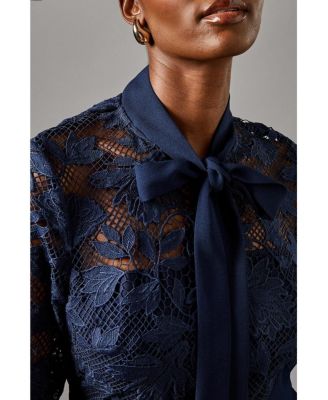 Women's Lace Tie Neck Jumpsuit