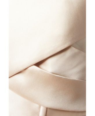 Women's Bandeau Twill Bow Back Bridesmaids Dress