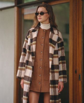 Women's Faux Suede Sleeveless Boxy Dress