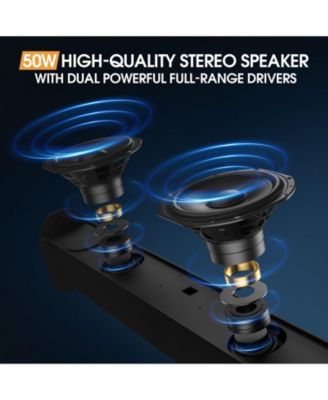  3D Surround Sound with Dual Bass Technology  Sound Bar for TV