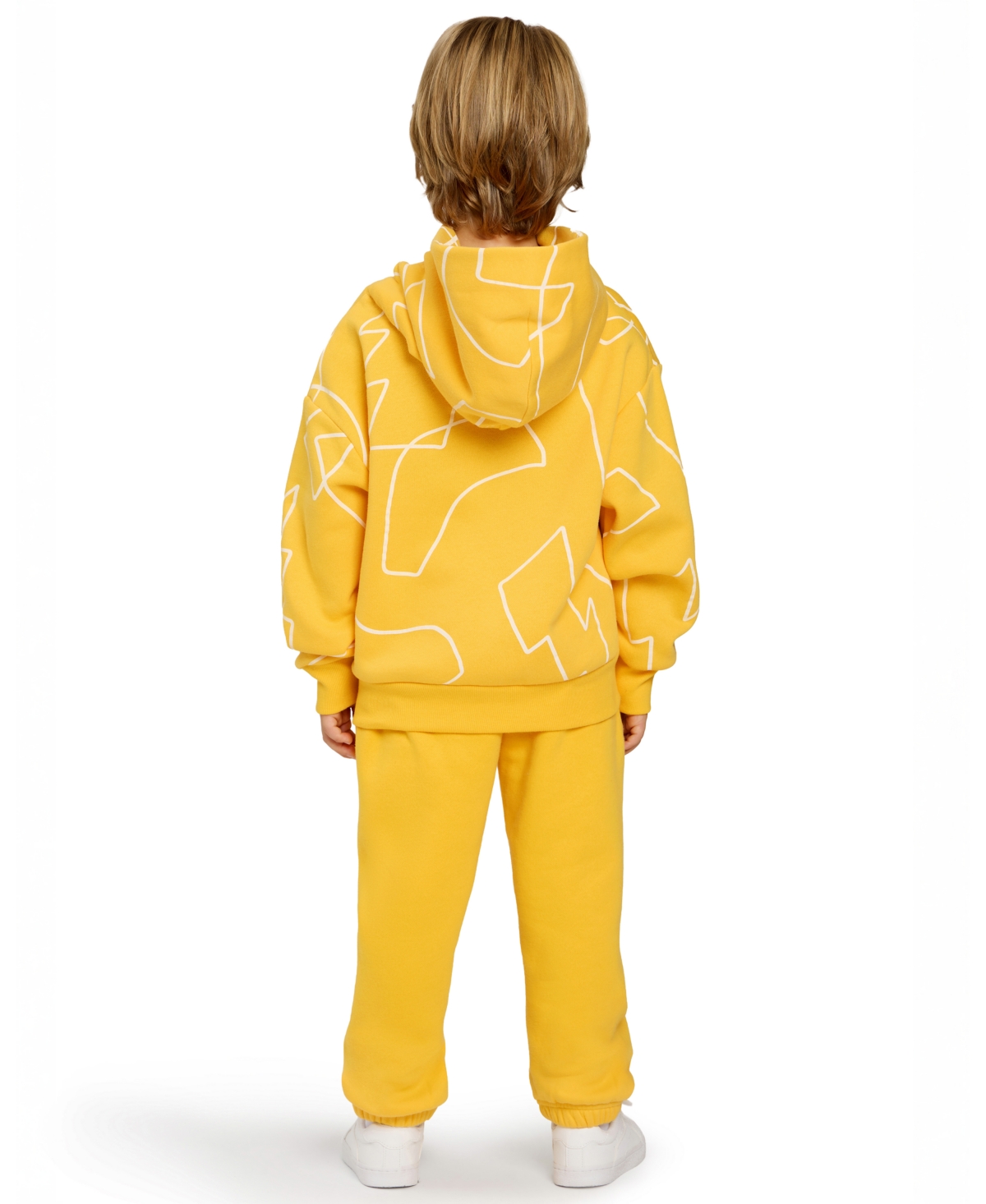 Color Lab Unisex 2t-6x Pull-on Printed Long Sleeve Hoodie In Yellow