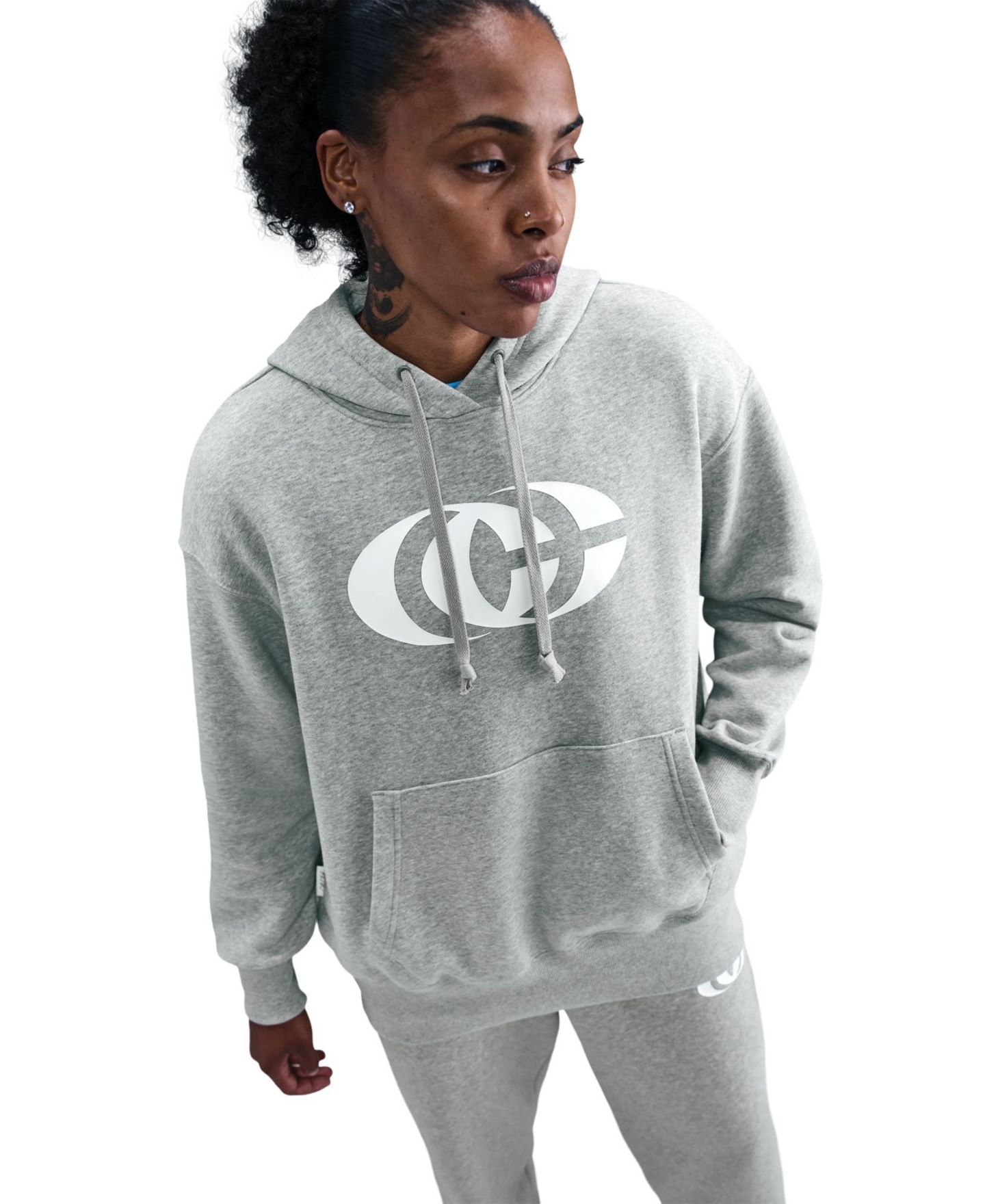 Женское худи Nike Caitlin Clark Basketball Phoenix Pull-On, цвет: Тёмный серый меланжевый — фото 2
