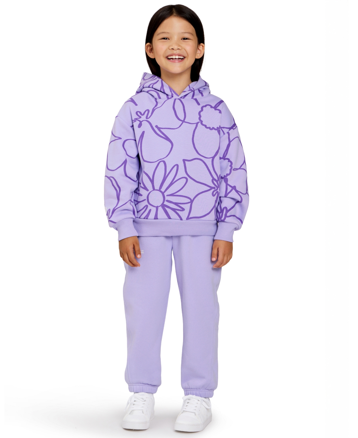 Color Lab Unisex 2t-6x Pull-on Printed Long Sleeve Hoodie In Purple