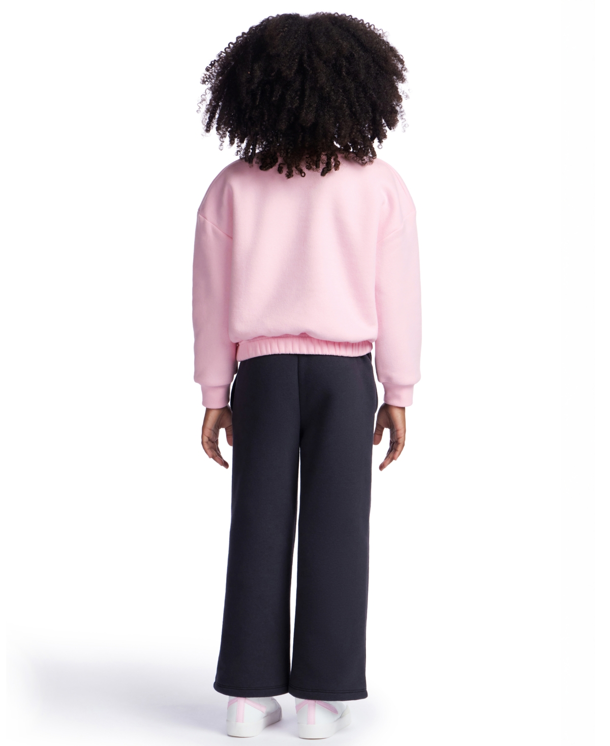 Color Lab Girls 2t-6x Crewneck Long Sleeve Sweatshirt In Pink