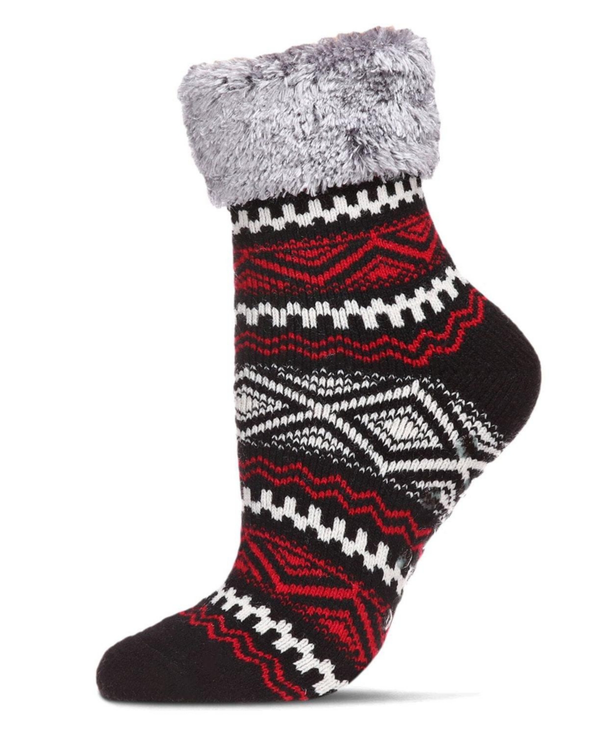 MeMoi Women's Aztec Fair Isle Plush Cabin Socks