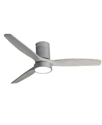 52-inch Modern Silver 3-Blade Flush Mount Remote Control 6-Speed Arbitrary Adjustment and Timing Function Ceiling Fan
