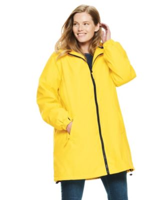 Plus Size Hooded Slicker Raincoat