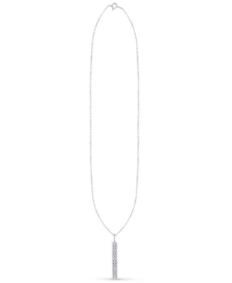 White Diamond Pendant Necklace (1/2 ct. t.w.) in Sterling Silver