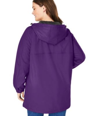 Plus Size Hooded Slicker Raincoat