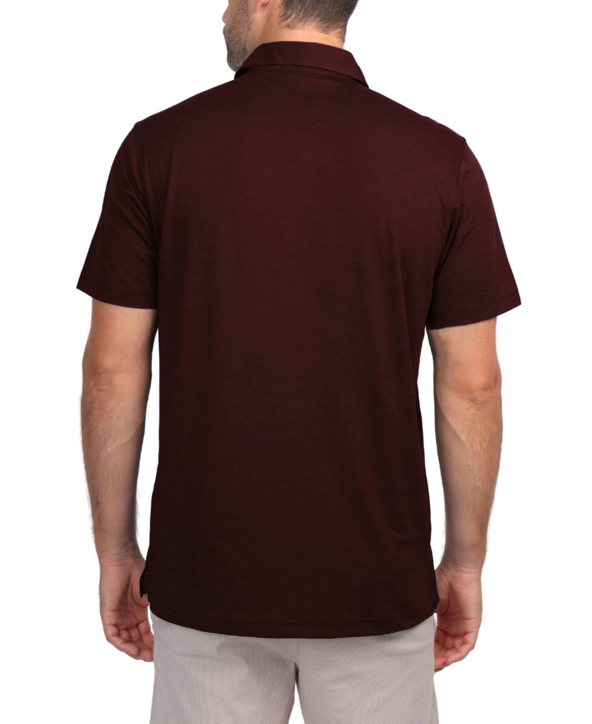 Tailorbyrd Men's Performance Mesh Short Sleeve Polo