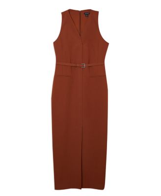 Women's Belted Pencil Maxi Dress