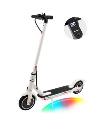 8.5 Inch Foldable Electric Scooter with 350W Motor, 22-Mile Range & Dual Brakes | Colorful LED Lights for a Stylish Night Ride